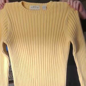 Orvis Women's Sunny Yellow Ribbed Sweater